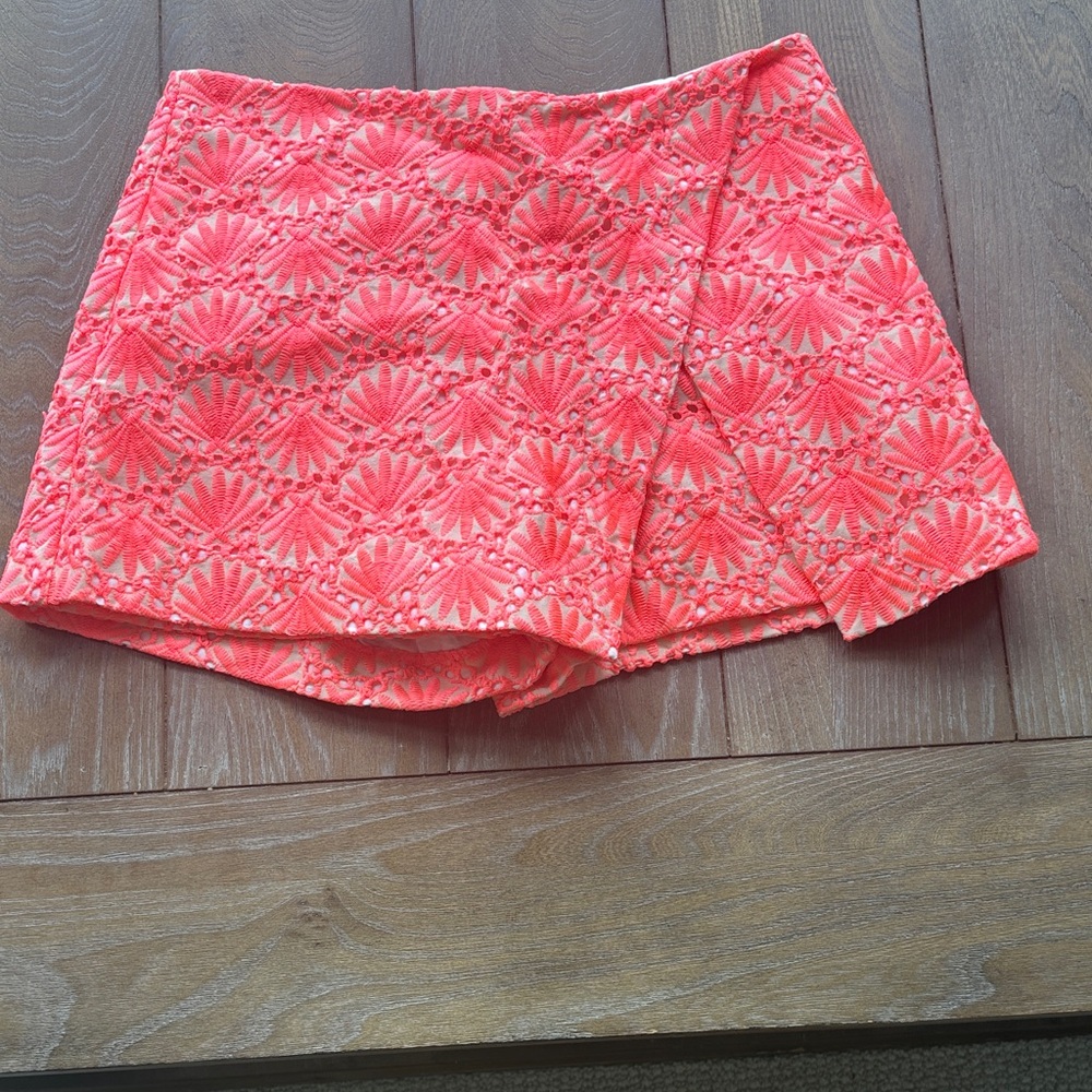 Lilly Pulitzer Coral Pink Lace Skort
